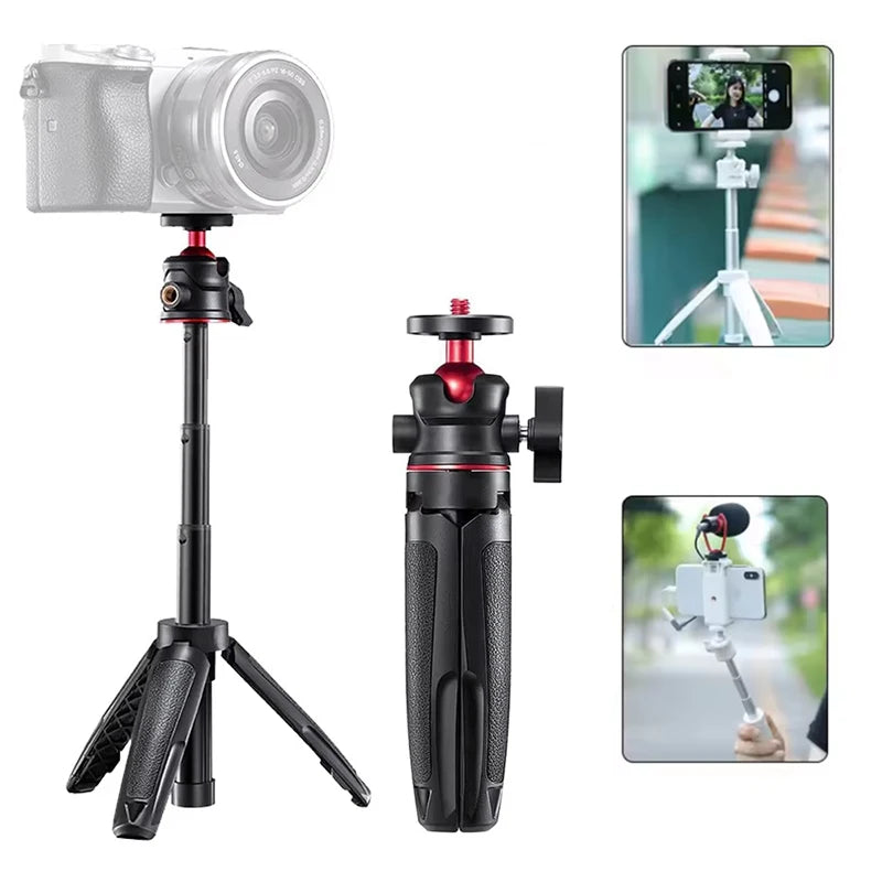 Portable MT-08 Mini Tripod Foldable Tripod Monopod With Flexible Ballhead 1/4 Inch Screw Extend Mount For DSLR Camera Smartphone Zpaxo