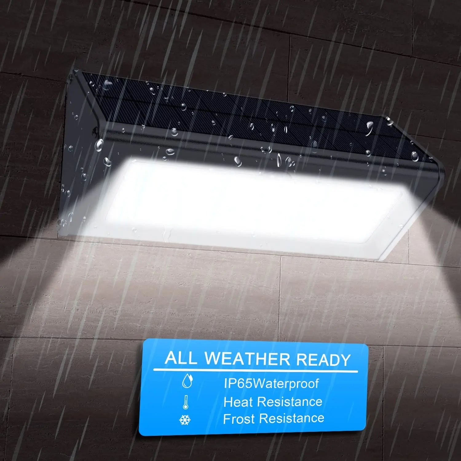 Solar LED Light Outdoor Waterproof Aluminum RIR Motion Sensor Powered Zpaxo