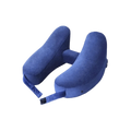 Soft Velour Cover Inflatable Neck Pillow Storage Bag High-quality Zpaxo navy blue