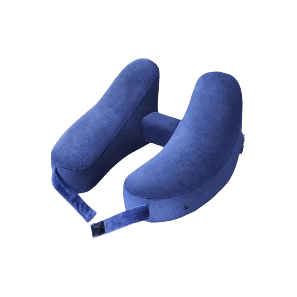 Soft Velour Cover Inflatable Neck Pillow Storage Bag High-quality Zpaxo navy blue