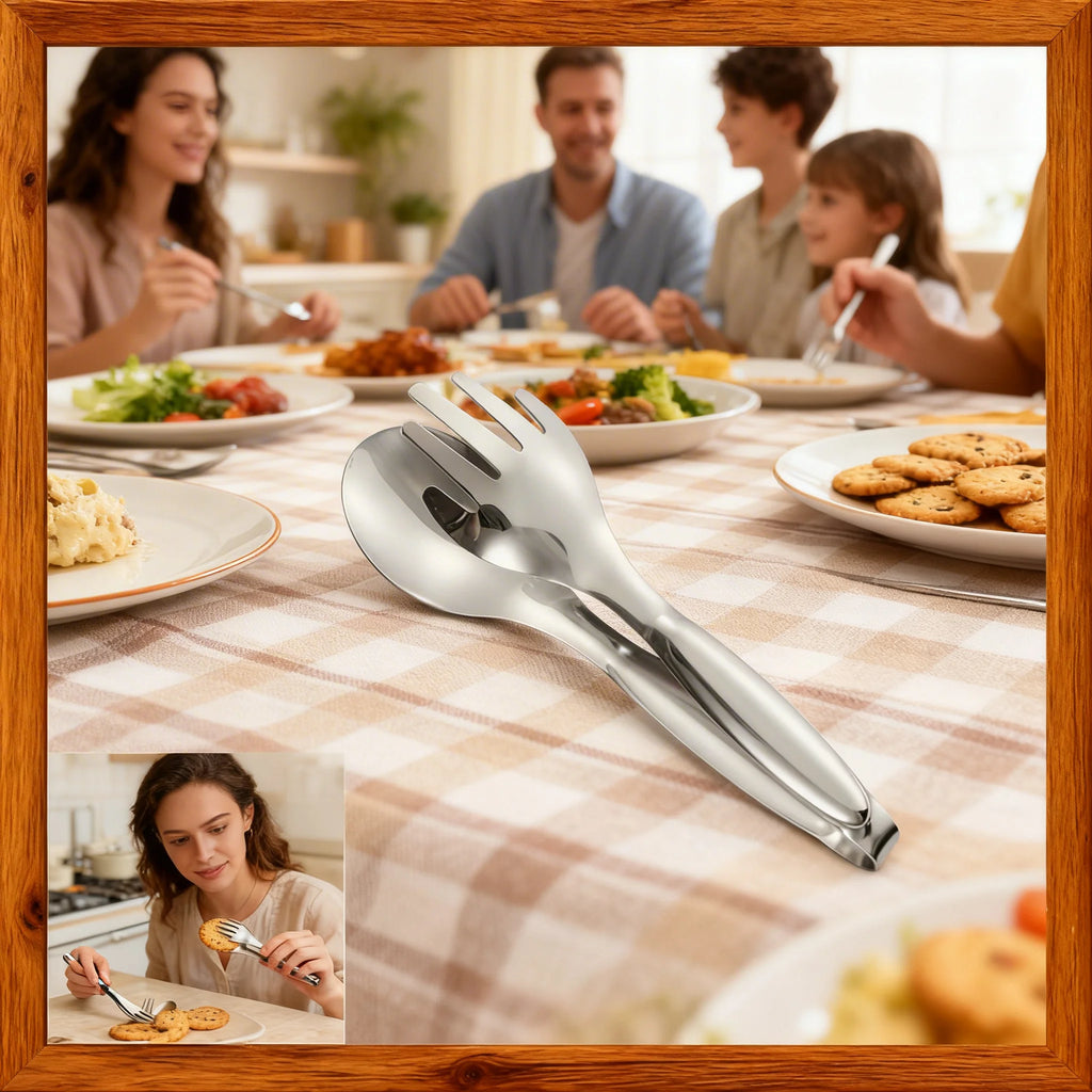 Stainless Steel Non-Slip Food Tongs for BBQ, Grilling & Serving Kitchen Serving Tongs Zpaxo