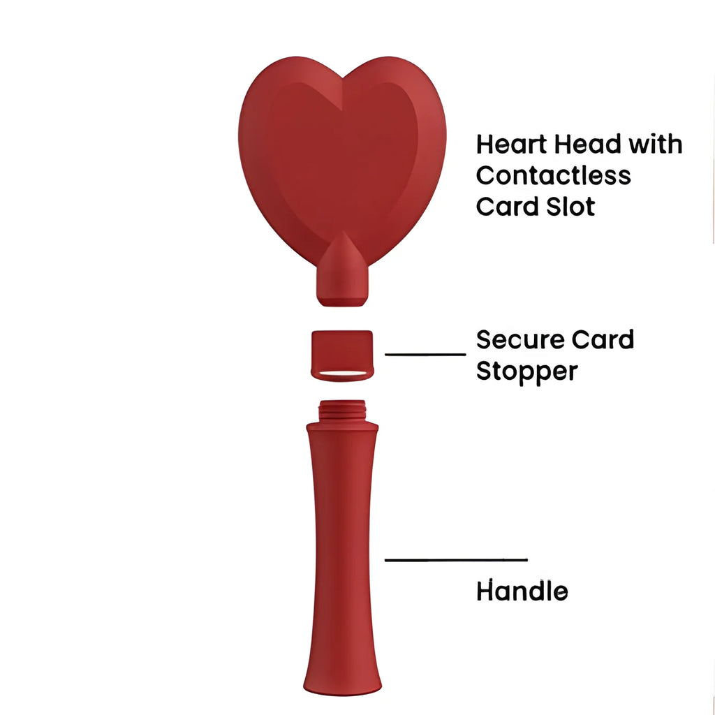 Creative Red Heart Wand Contactless Payment Magical Tap Pay Credit