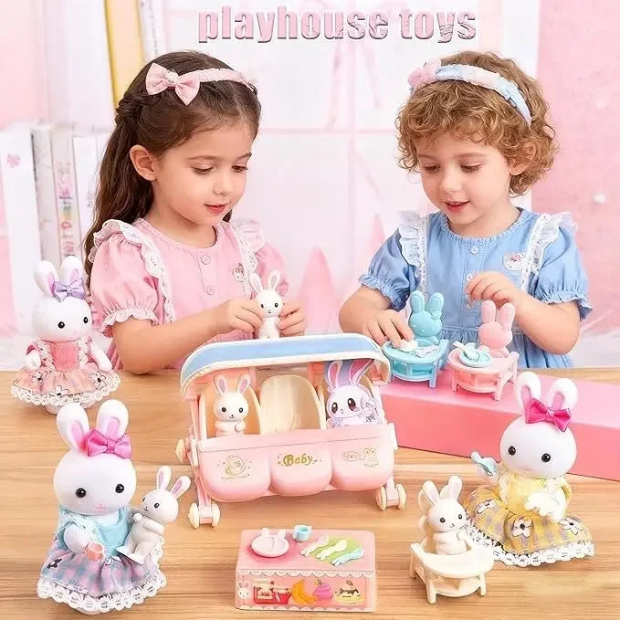 Cute Little Rabbit Themed Pretend Play Stroller Toy Babies Children