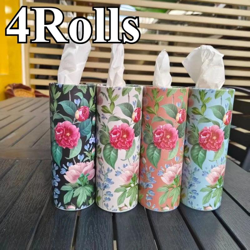 4Rolls Cylindrical Tissue Tube Containing Tissues Car Tubes Suitable