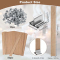 50-Pack Wooden Candle Wicks with Iron Stands – Smokeless DIY Candle Making Wicks Zpaxo 130mm