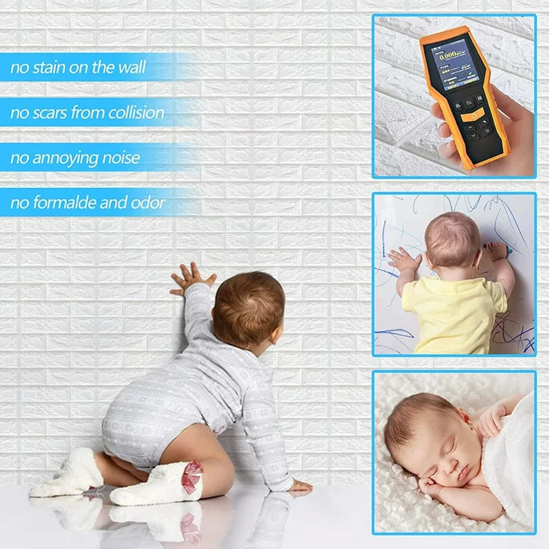 3D Wall Stickers Self-adhesive Wallpaper Anti-collision Soft Bags