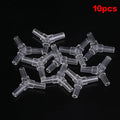 10Pcs Aquarium Airline Tubing Connectors Plastic Valve Joints Fish Tank Transparent Air Tube Adapters For 4CM ID Air Line Hose Zpaxo Y type