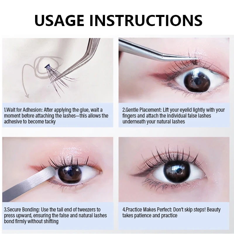 1/3/5pcs Clear Black False Eyelash Extension Glue Long Lasting Waterproof Fast Dry Strong No Irritation Eyelash Primer Makeup Zpaxo