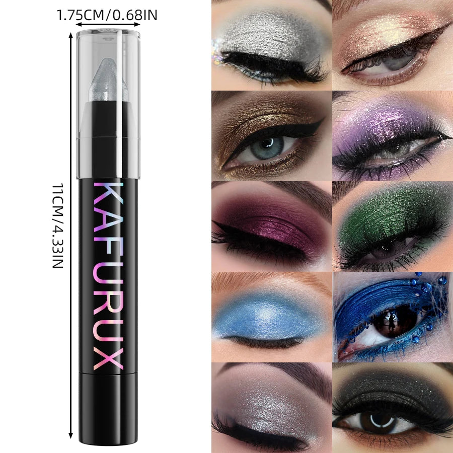 19 Smoky Dark Green Eyeshadow Pen Stick Waterproof Metallic Glitter