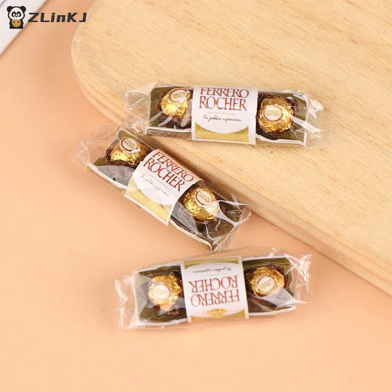 ▶1Pcs Dollhouse Simulation Mini Chocolate Dollhouse Food Decoration Toy Pretend Play Toys Zpaxo