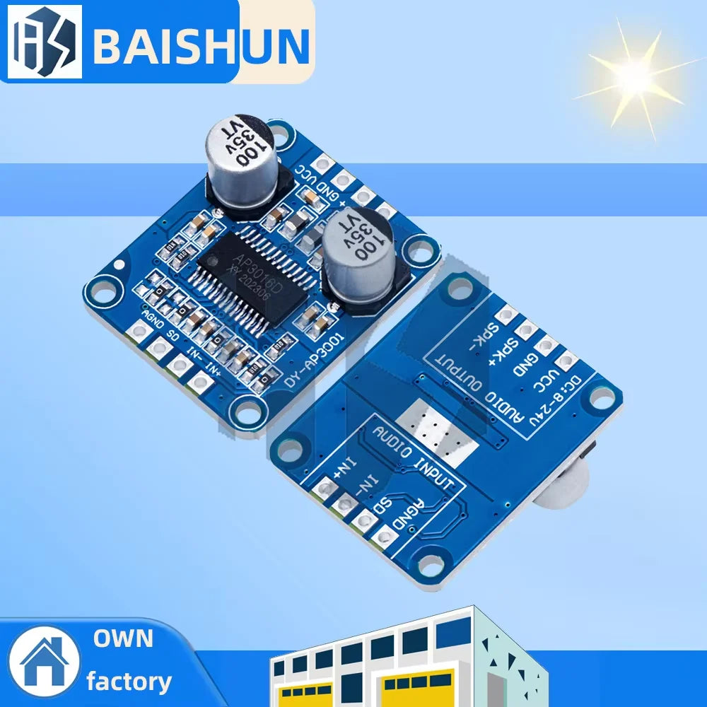 Class D Mono Digital Power Amplifier Module 30W-300W DC 8-24V 4-8Ω Zpaxo