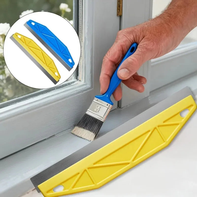 Professional 12-Inch Yellow Paint Shield Ergonomic Handle Precision
