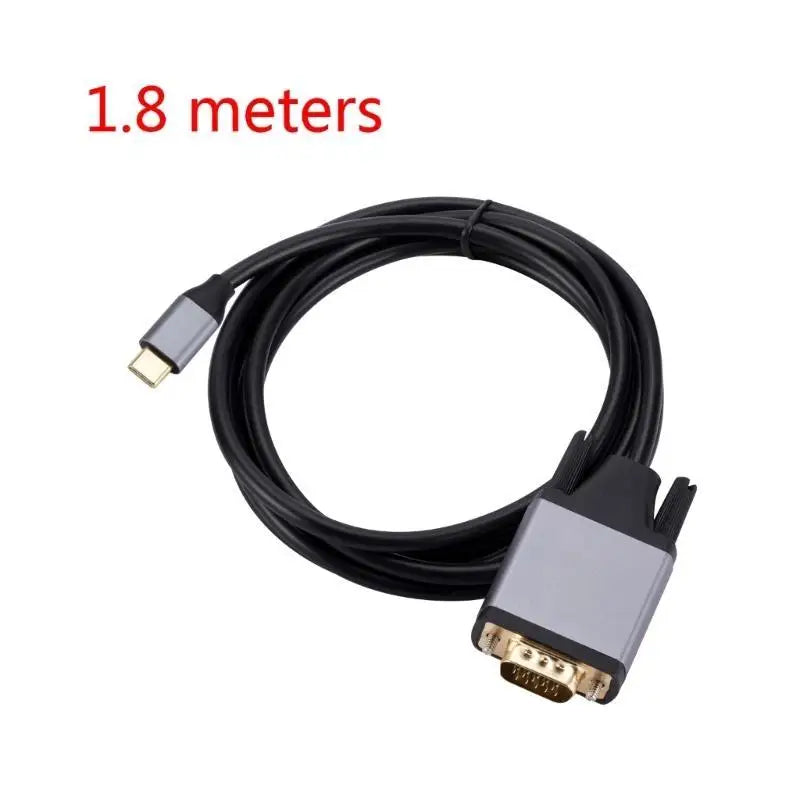 652F USB C to VGA Cable 5.91ft Type C to VGA Converter for Home and Office Use Zpaxo