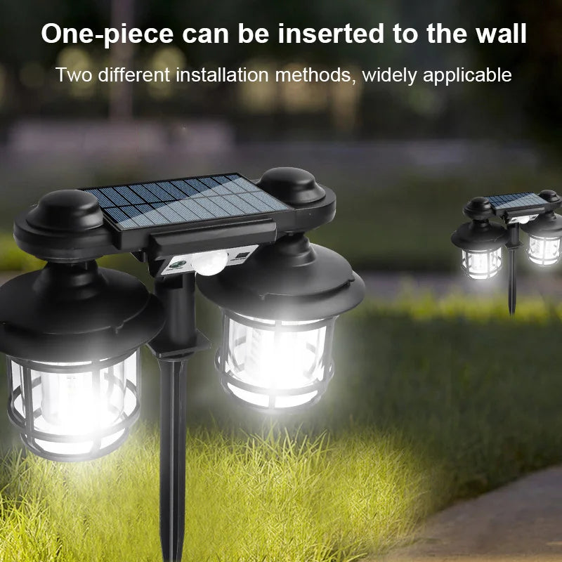 Double Heads Solar Wall Lights Waterproof Motion Sensor 192 COB 192 LED 182 LED 120 LED Split One-Piece Solar Lawn Light Zpaxo