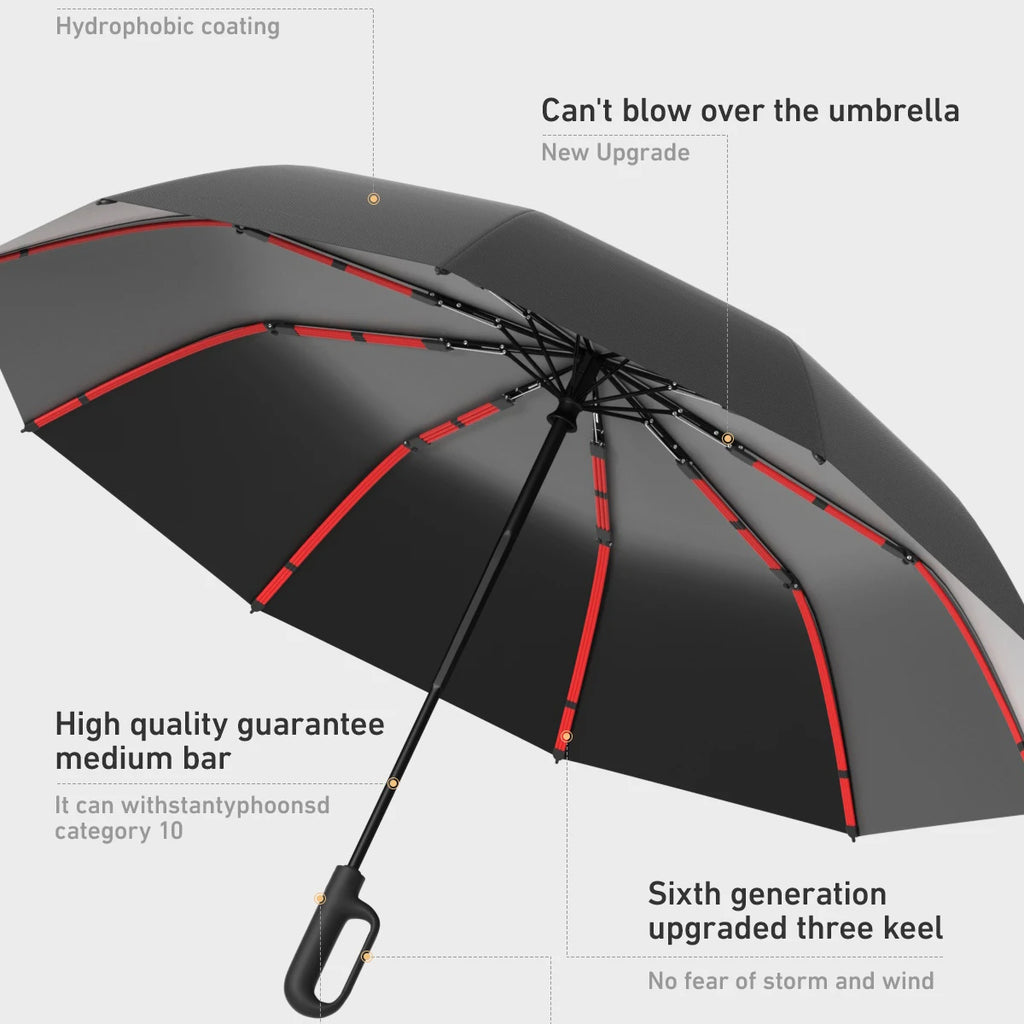 Strong Windproof Automatic Umbrella 72 Bones Sunshade Uv Protection Folding Men's Umbrella Buckle Rain Large Parasol for Women Zpaxo