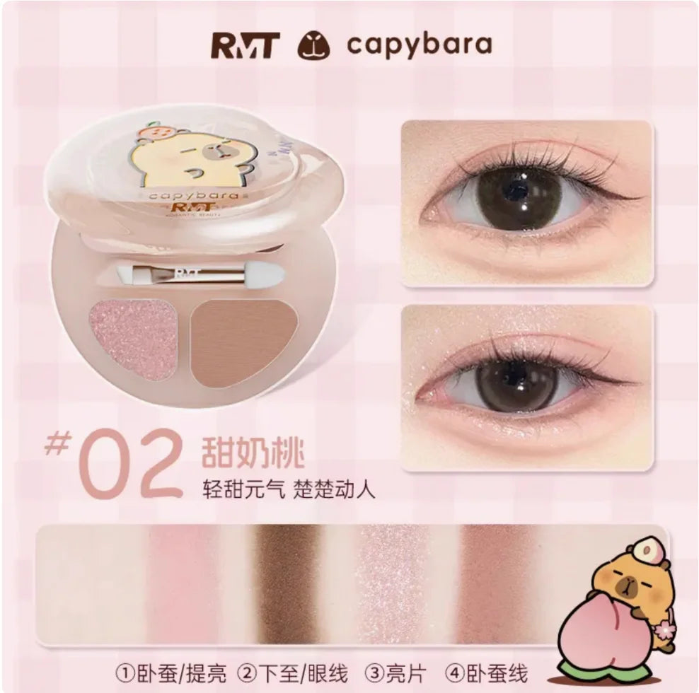 RMT ROMANTIC BEAUTY Eye Shadow Silkworm Palette Four Colors Matte Contouring And Brightening Eyeshadow Palette Zpaxo bara 02