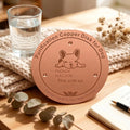Copper Disk Dog Water Bowl Round Thick Cleaning Dispenser