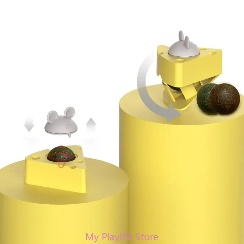 Cheese Catmint Ball Cats Stick Floor Wall Portable Toy Indoor Lick