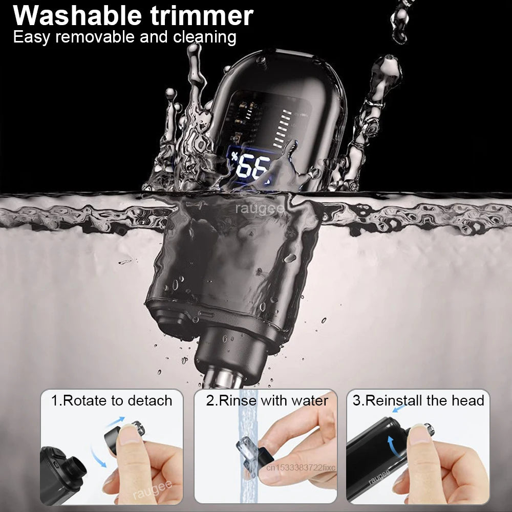 Nose Hair Trimmer Men Mini Electric Clipper USB Rechargeable Painless