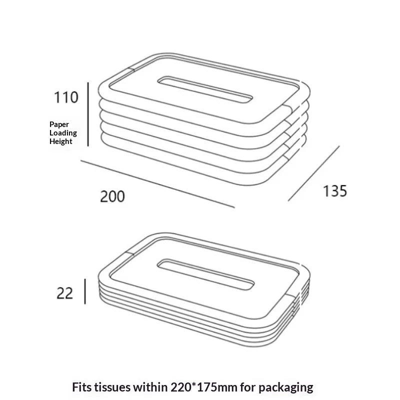 Luminous Desktop Coreless Tissue Box – Silent Auto-Compression Tissue Box Holder Zpaxo