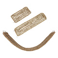 Parrot Climbing Rope Ladder with 4 Hooks Parrot Hanging Grass Woven Net Hammock for Macaws Finches Parakeet Budgie Chewing Zpaxo 99cmx18.5cm