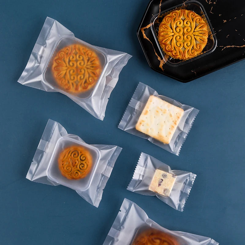 Thicker Machine Seal Bags Clear Frosted Food Biscuit DIY Baking Cake Zpaxo