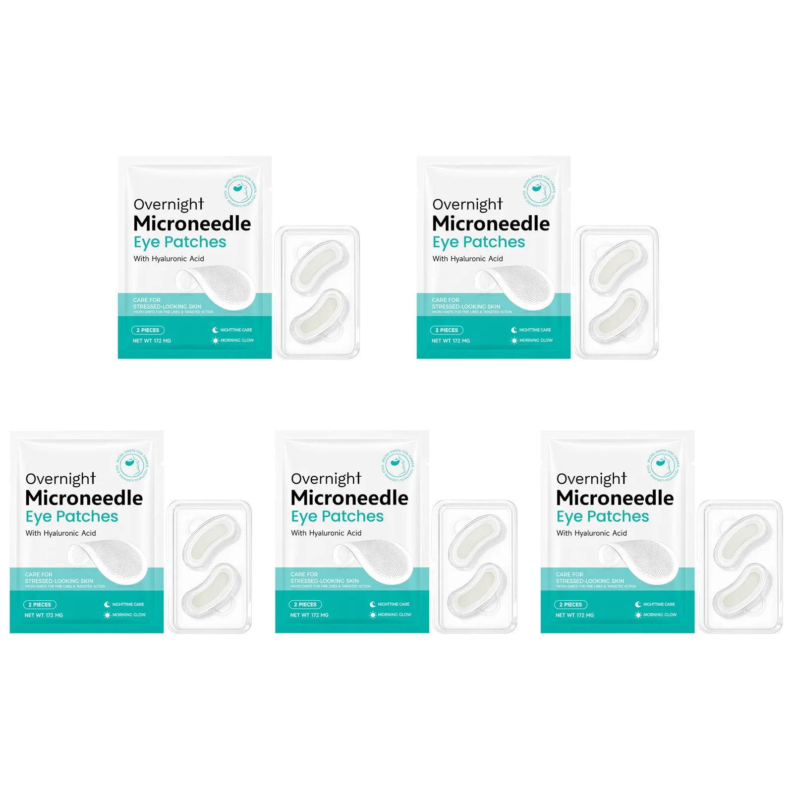 Hoygi Microneedle Eye Patches – Hyaluronic Acid Overnight Mask Eye Treatment Patch Zpaxo 10pcs