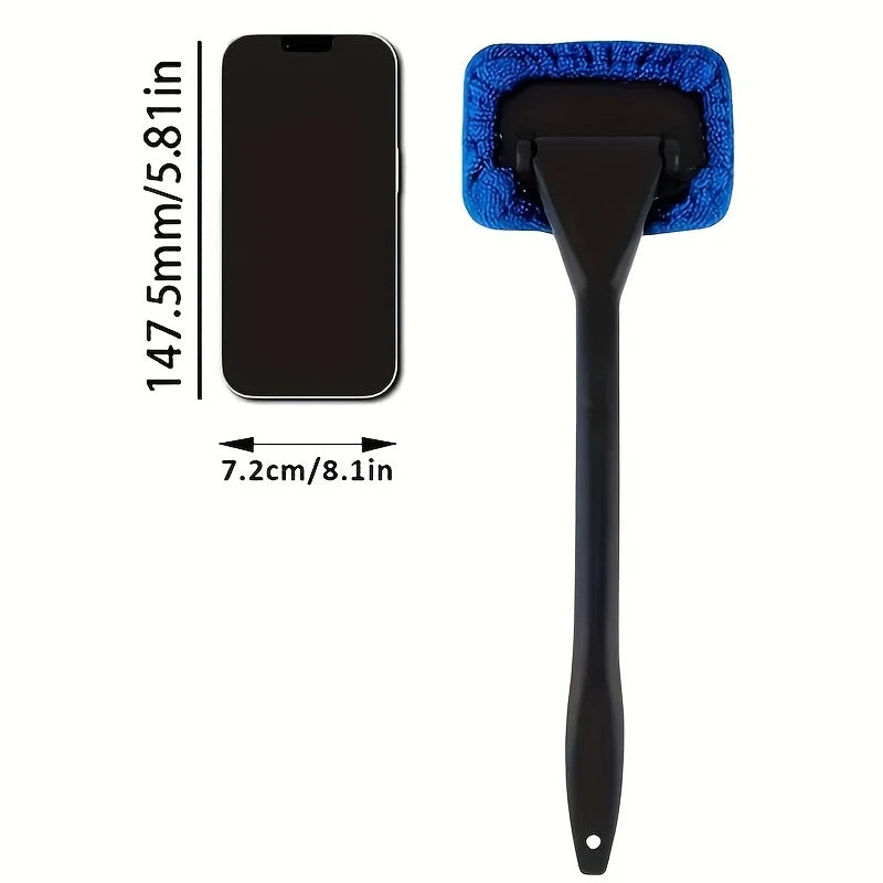 Long Handle Car Windshield Cleaner Brush | Interior Glass Wiper Car Glass Cleaning Brush Zpaxo