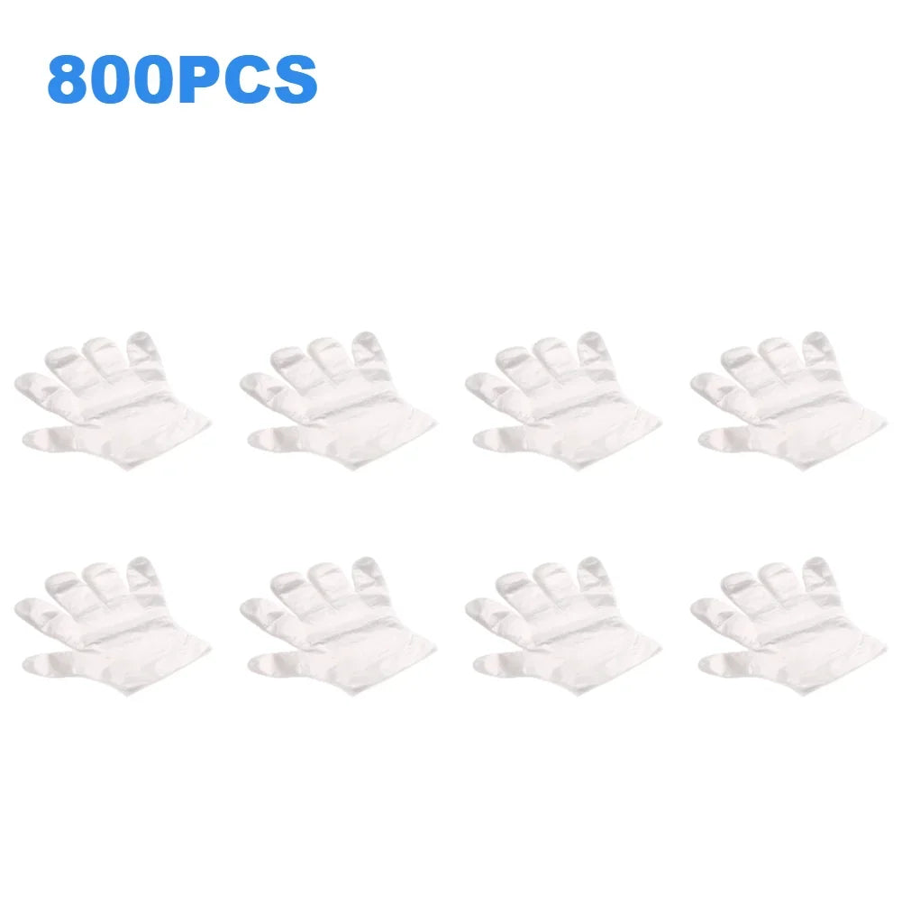 3000- Disposable Gloves Plastic Transparent Kitchen Bathroom Cleaning Zpaxo 800PCS