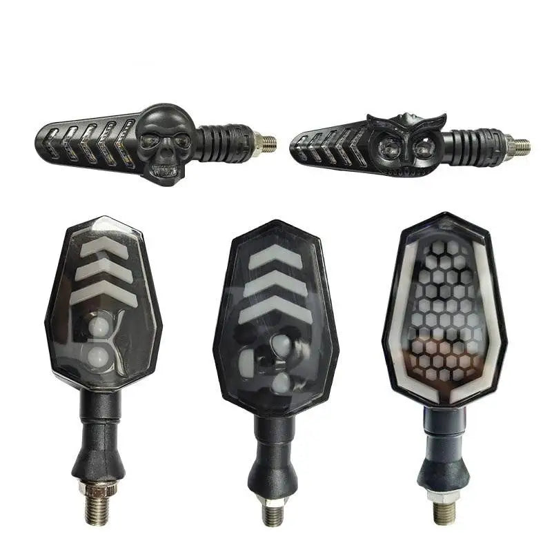 Owl LED Motorcycle Turn Signal Lights – Dual Color Flowing Blinker