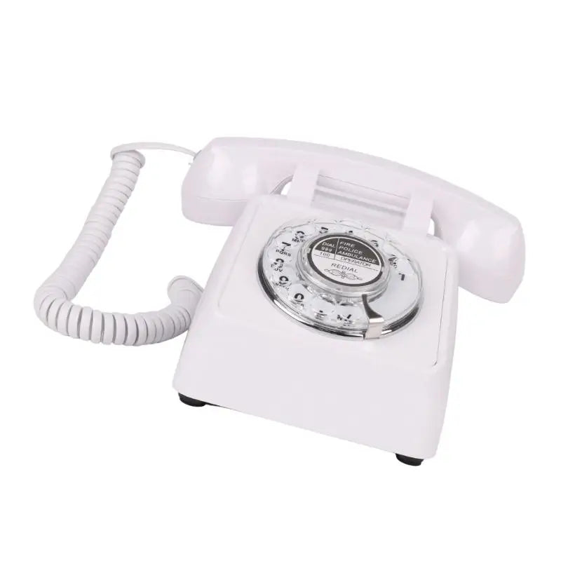 652F Traditional Rotary Wheel Telephone Desk Functional Loud Sound Zpaxo