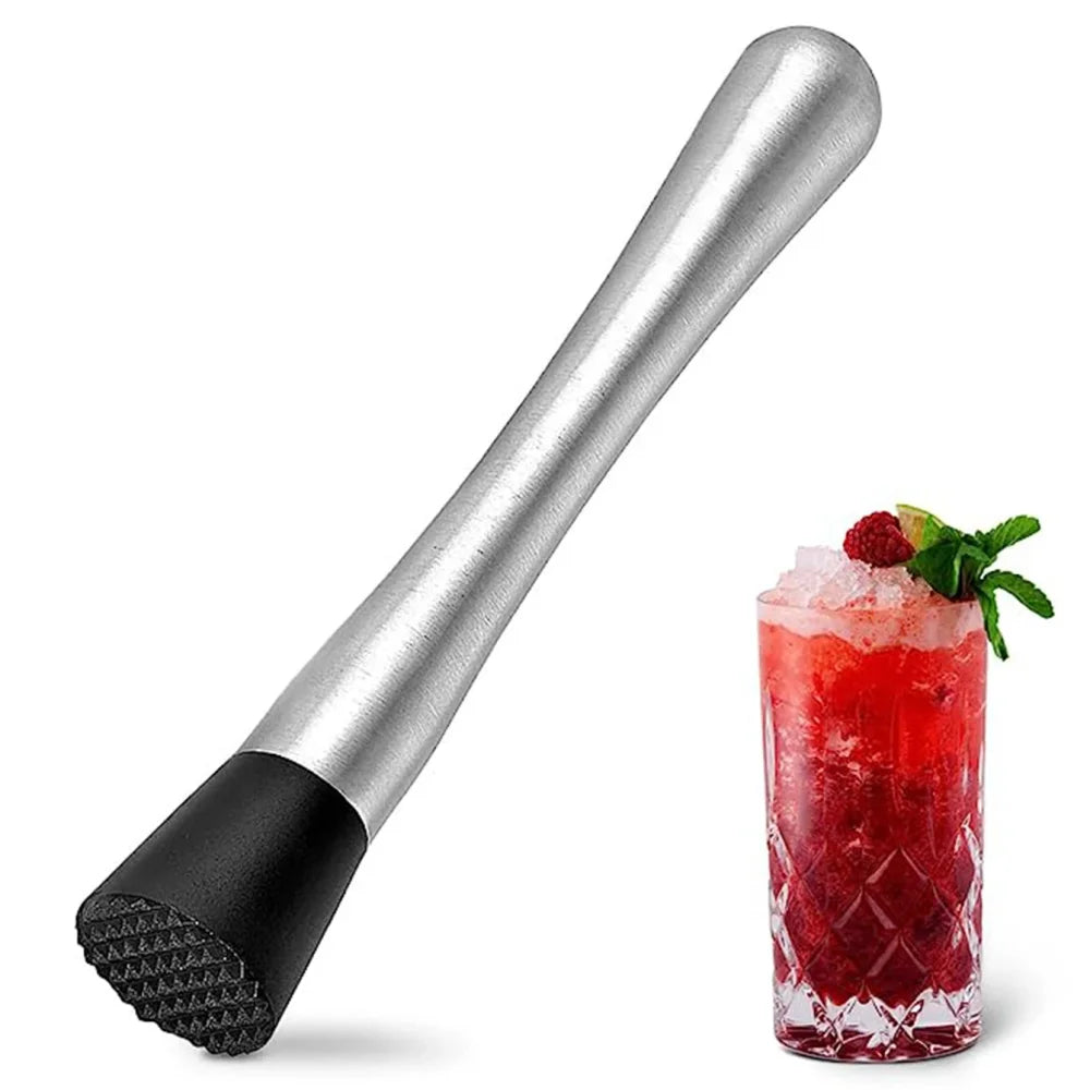 21 Stainless Steel Cocktail Muddler Bartender Tool Lemon Smasher Ice Zpaxo