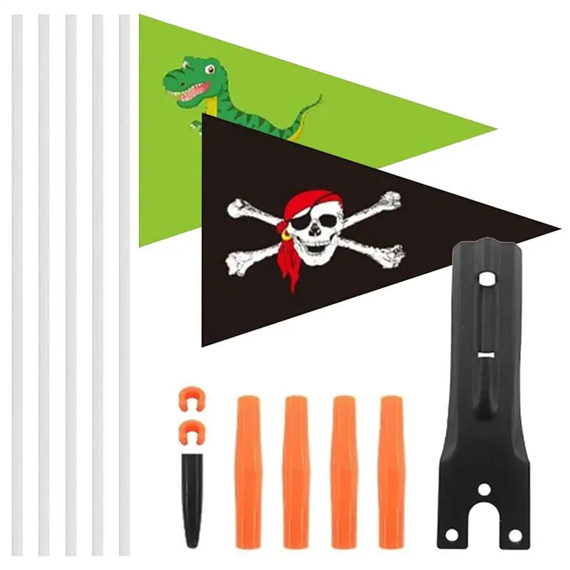 Adjustable Height Bicycle Flag Waterproof Kid Safety Flags Flagpole