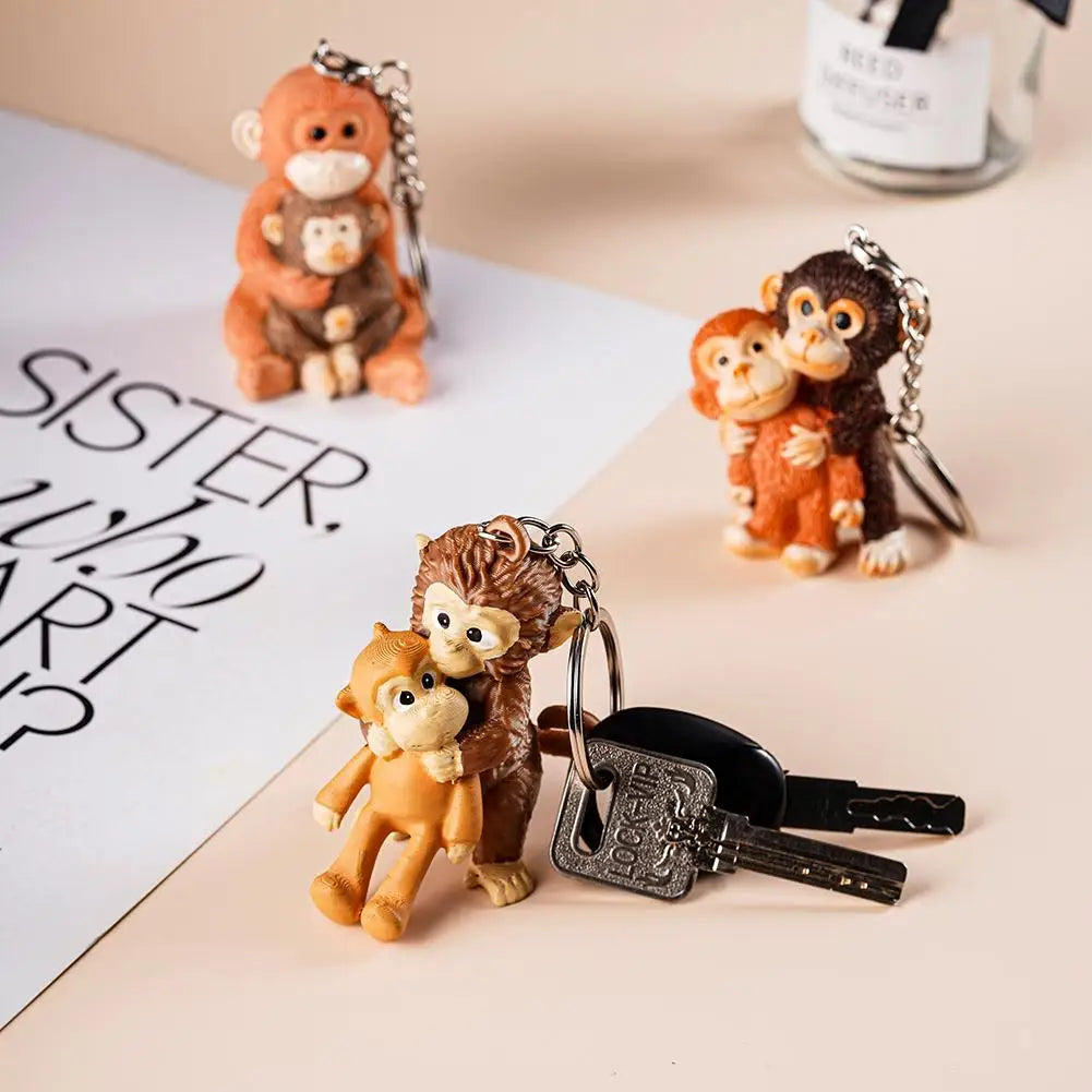 Punch The Monkey Keychain – Cute Animal Bag Charm & Key Ring Animal Keychain Charm Zpaxo