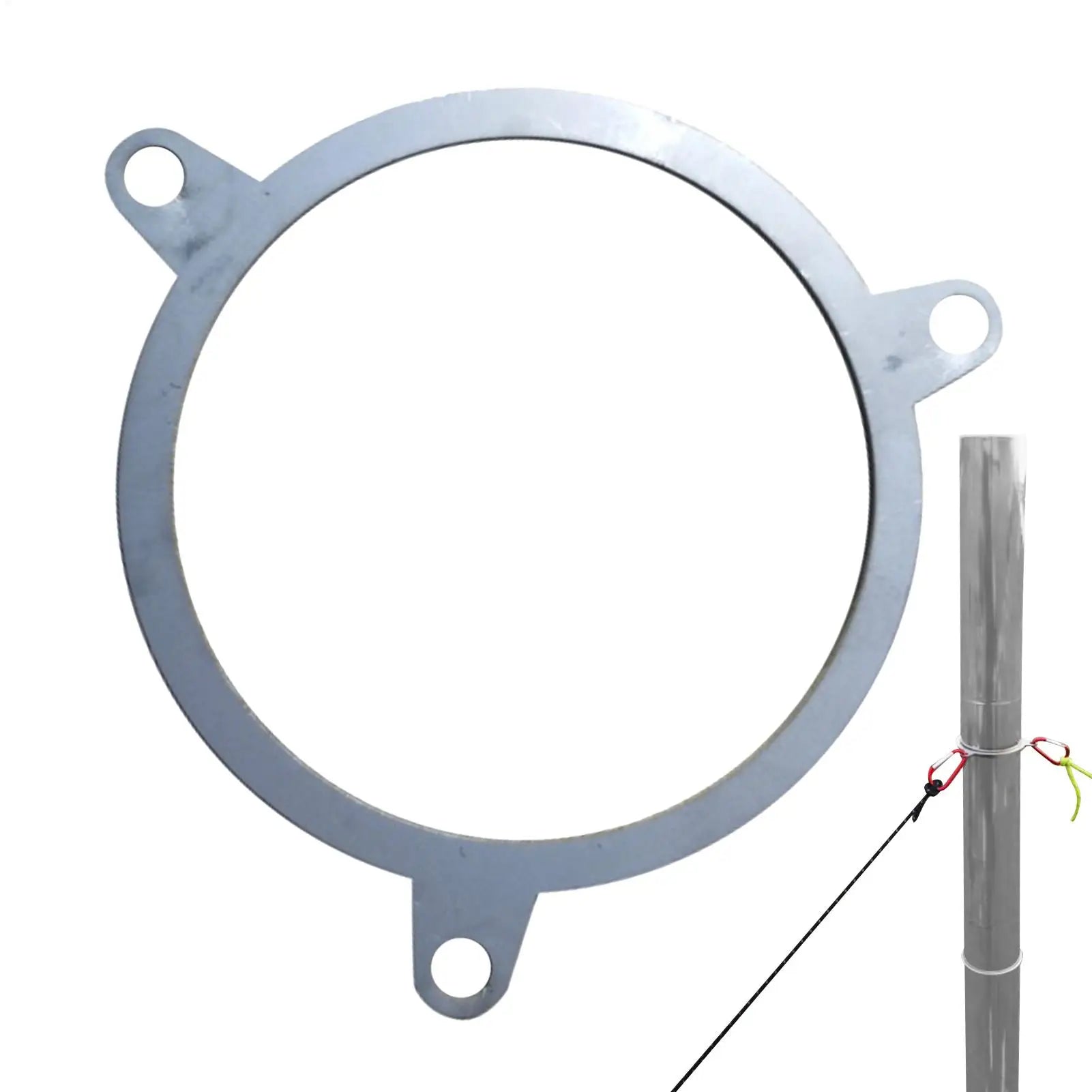 Outdoor Camping Wood Stove Chimney Wind Rope Stainless Steel Ring