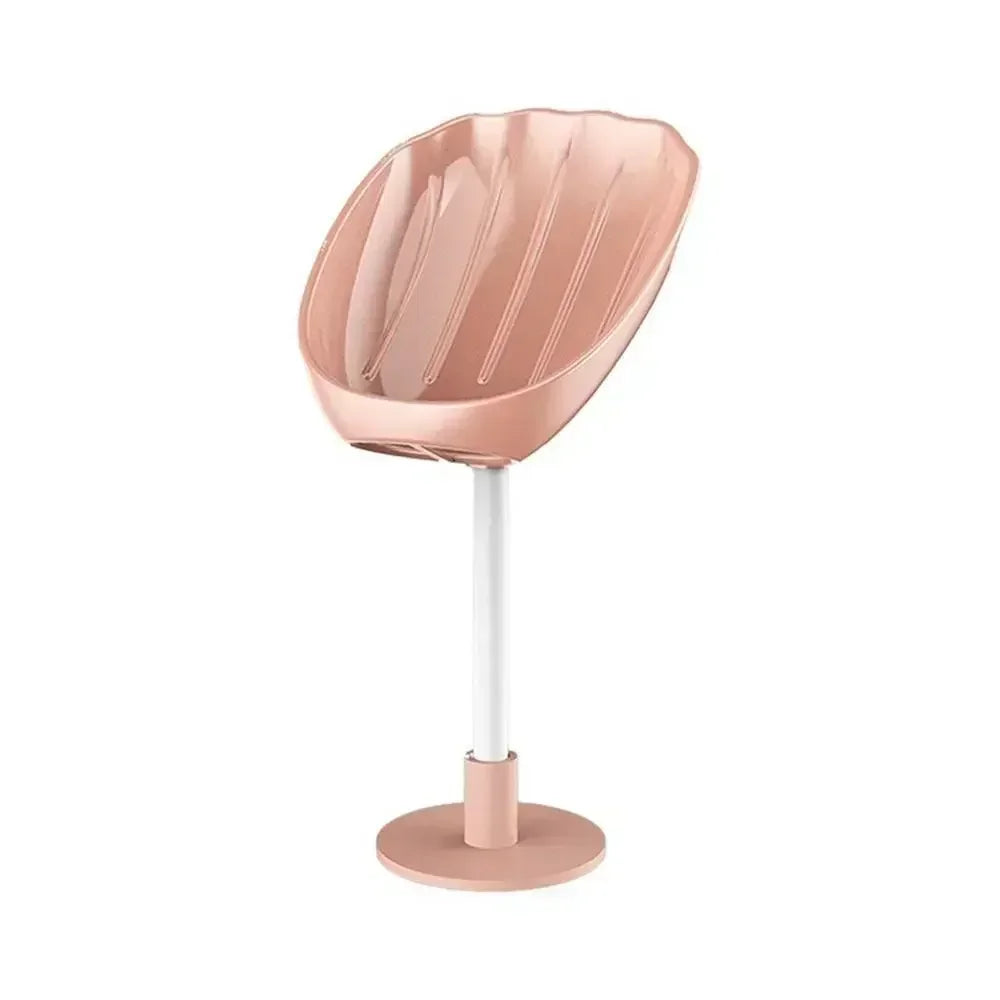 Wall-Mounted Suction Soap Dish – Bendable Drain Soap Holder Soap Dish Holder Zpaxo Pink