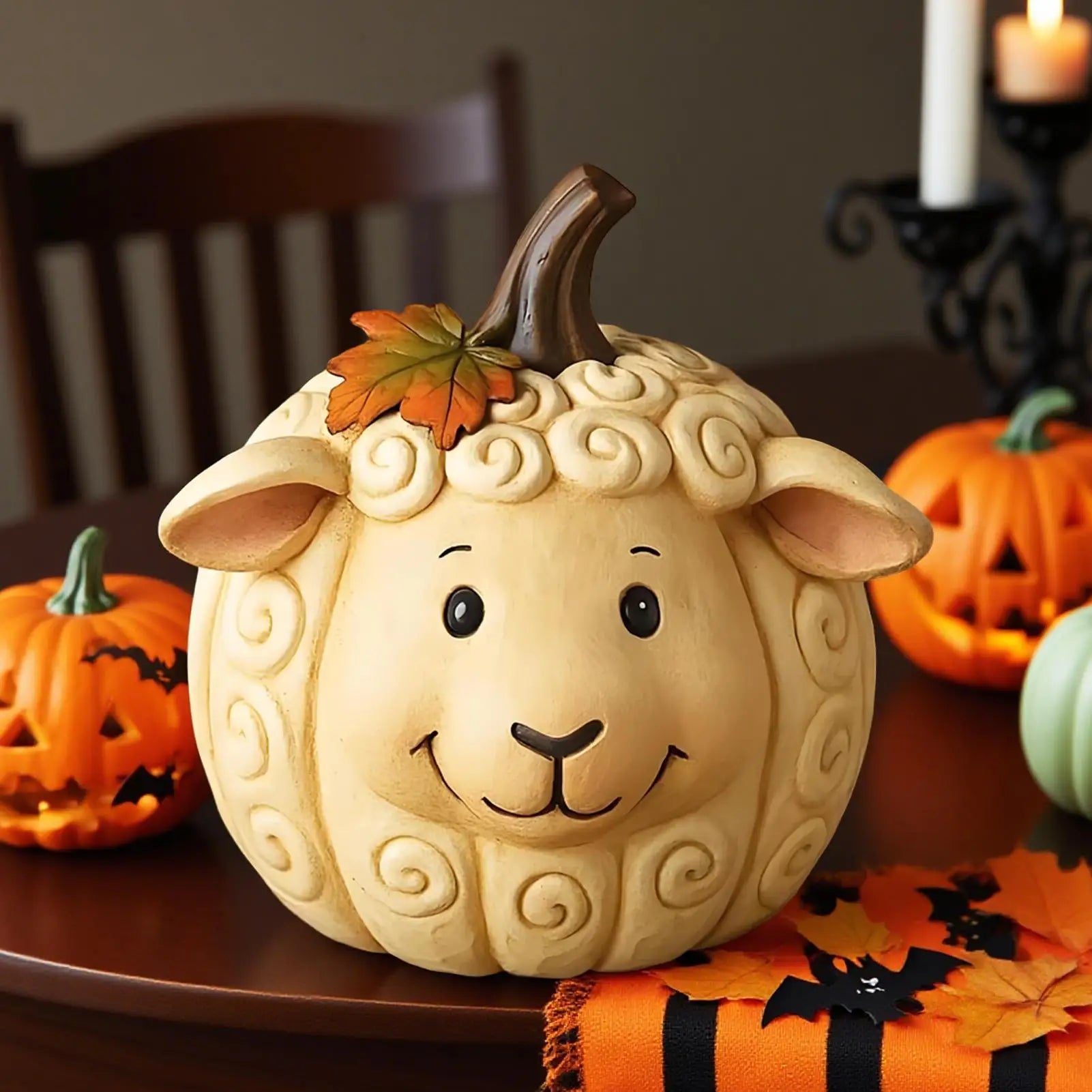 Pumpkins Decorating Fall Pumpkin Decor Animal Cute Figurines Resin