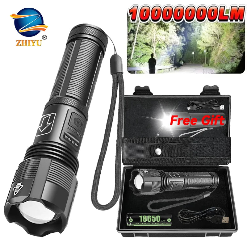 ZHIYU XHP70 Rechargeable Tactical Flashlight – 18650 USB-C