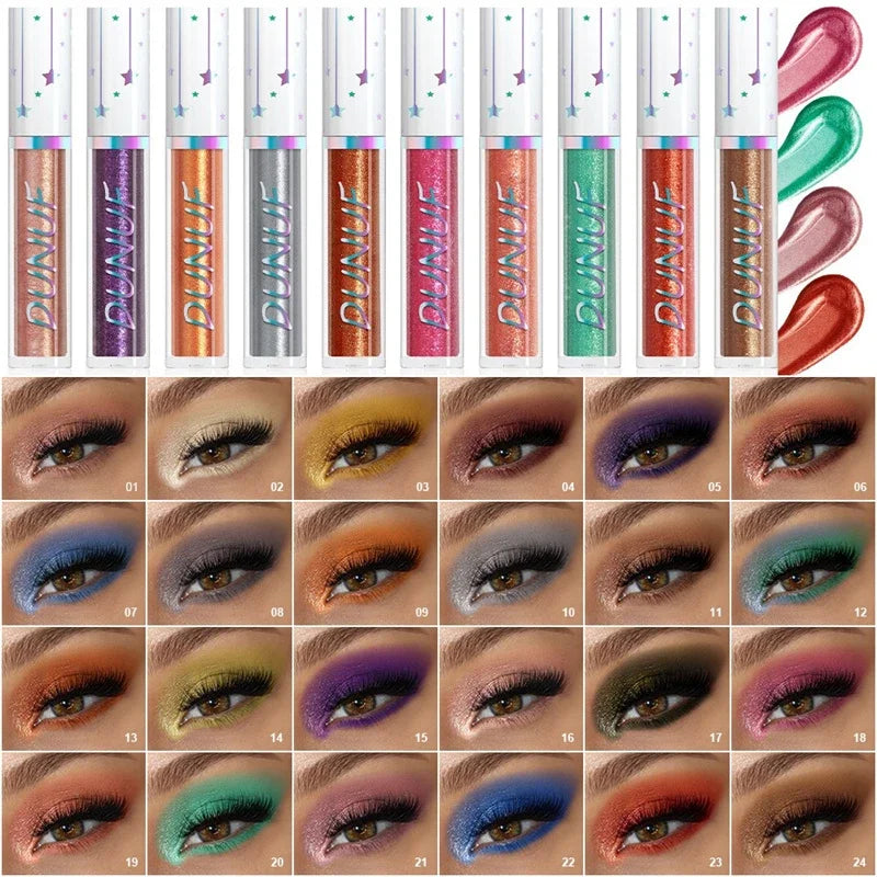 24 Colors Pearlescent Liquid Eyeshadow Glitter Highlighter Chameleon