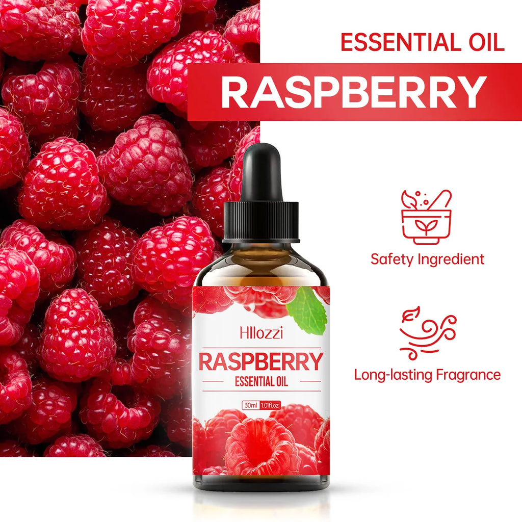 30ml raspberry essential oil pure plant essential oil multifunctional use aromatherapy diffuser humidifier soap fruit essential Zpaxo