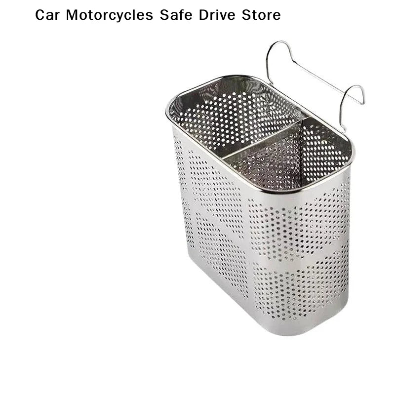 CMStainless Steel 2-Compartment Chopstick Holder Perforated Drain