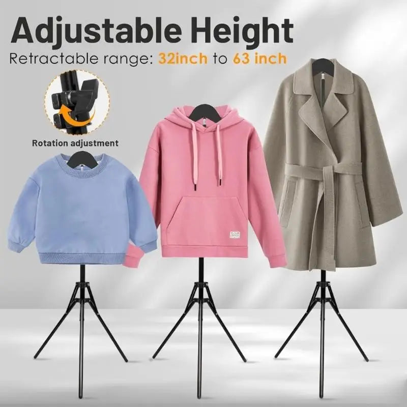 Space Saving Ironing Rack Featuring Extendable Bar Various Garment