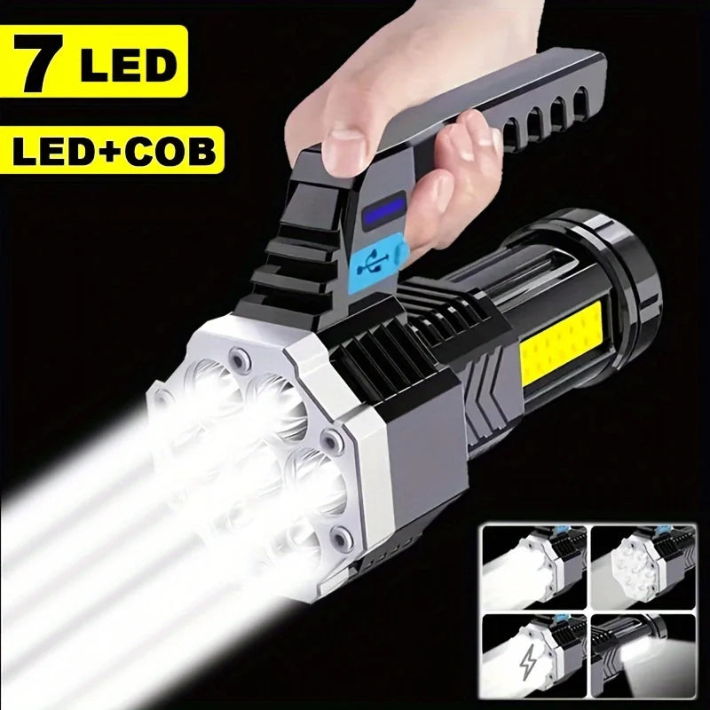 POCKETMAN 7-LED COB Rechargeable Flashlight 3800 Lumen Torch