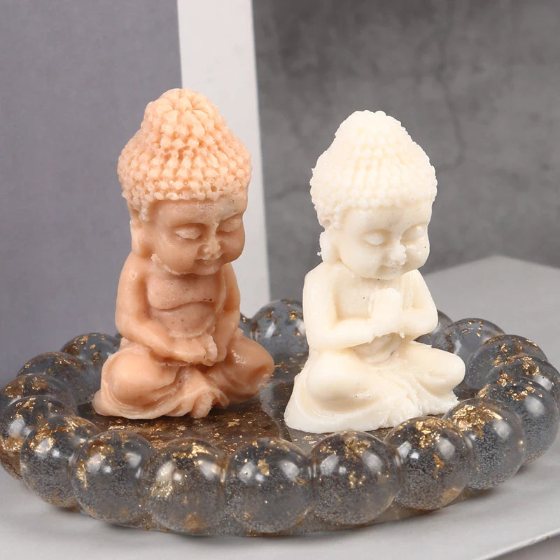 Buddha Silicone Candle Mold 3D Aromatherapy Handmade Soap Wax Clay Gypsum Candles Ornament Craft Making Mold Zpaxo
