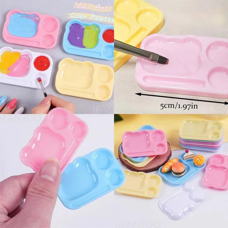 Cartoon Palette Nail Art Mixing Drawing Gel Polish Painting Board Zpaxo