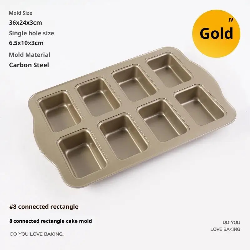8 Mold Baking Tray Mini Loaf Pans Toast Muffing Non Stick Pan Oven Zpaxo B