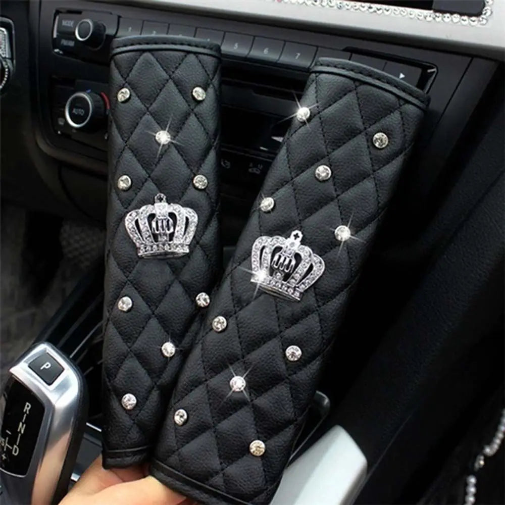 Universal Crown Diamond Car Accessories Crystal Interior Decor Hand Zpaxo