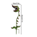 Metal Carnivorous Plant Garden Stake Whimsical Funny Sculpture Lawn