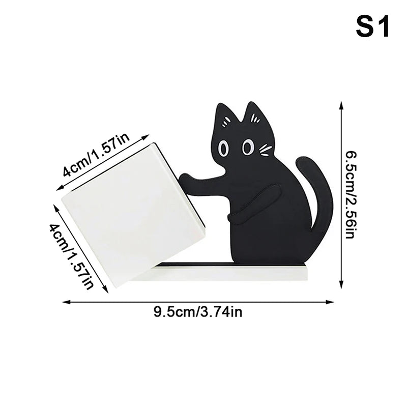 Funny Cat Pushing Box Storage Cute Desk Decorative Pen Holder Zpaxo S1