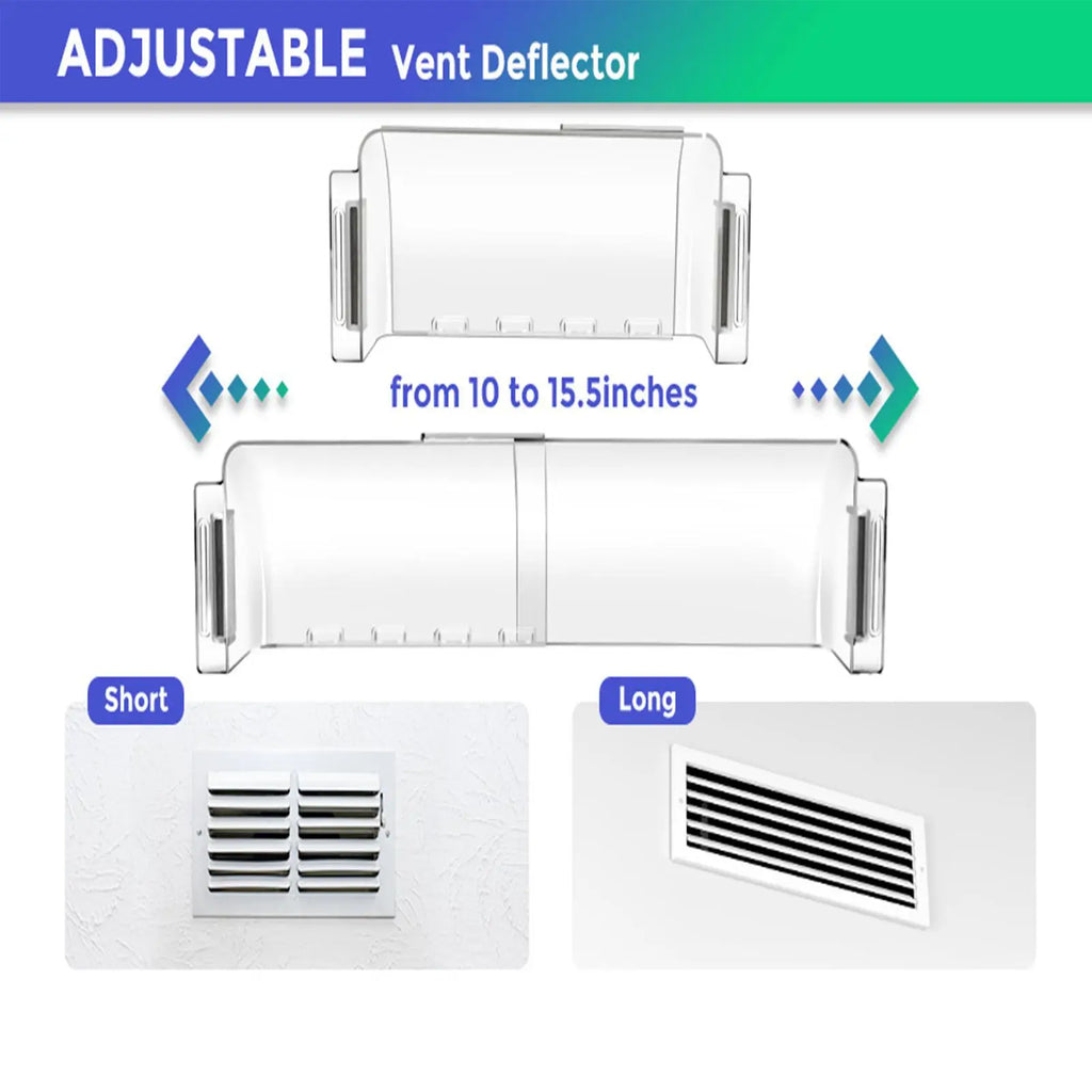 Magnetic Ceiling Vent Deflector Extendable Anti-direct Blowing Air